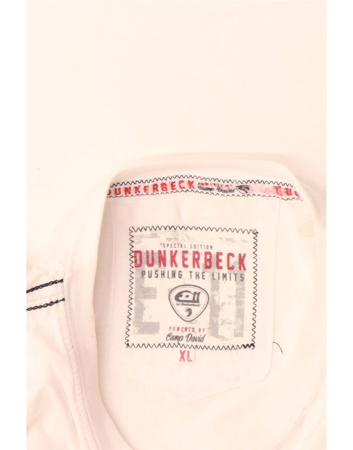 Мужская футболка с рисунком Кэмп-Дэвид, топ XL, белый хлопок