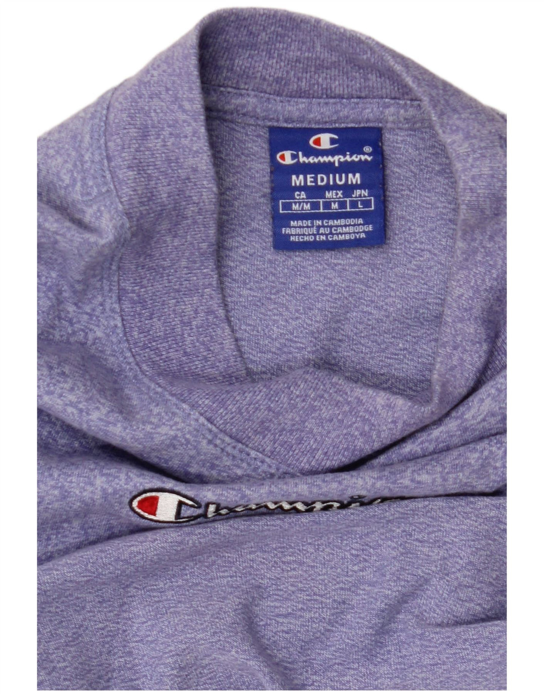 Женская футболка с рисунком CHAMPION Top UK 12, средний фиолетовый в крапинку