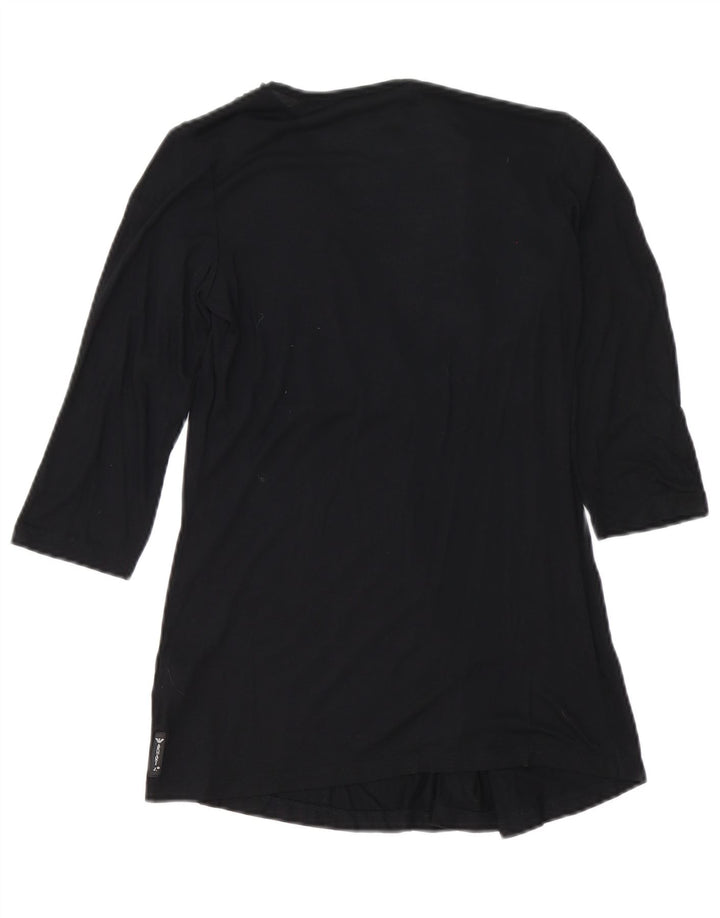 Armani Jeans Женский топ с рукавом 3/4 EU 38 Средний Черный Вискоза
