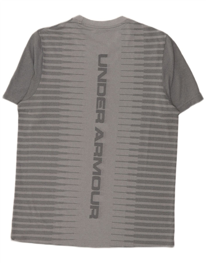 Мужская футболка с рисунком Under Armour, большая серая полоска