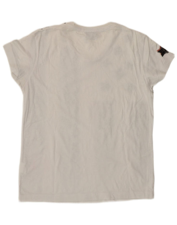 Женская футболка с рисунком Richmond Top UK 6 XS Off White Geometric USA