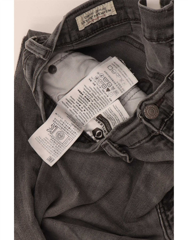 Мужские узкие джинсы Levi's W34 L32 Серые хлопковые