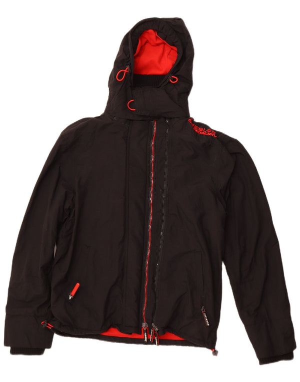SUPERDRY Мужская ветровка с капюшоном The Windcheater UK 40, большая черная