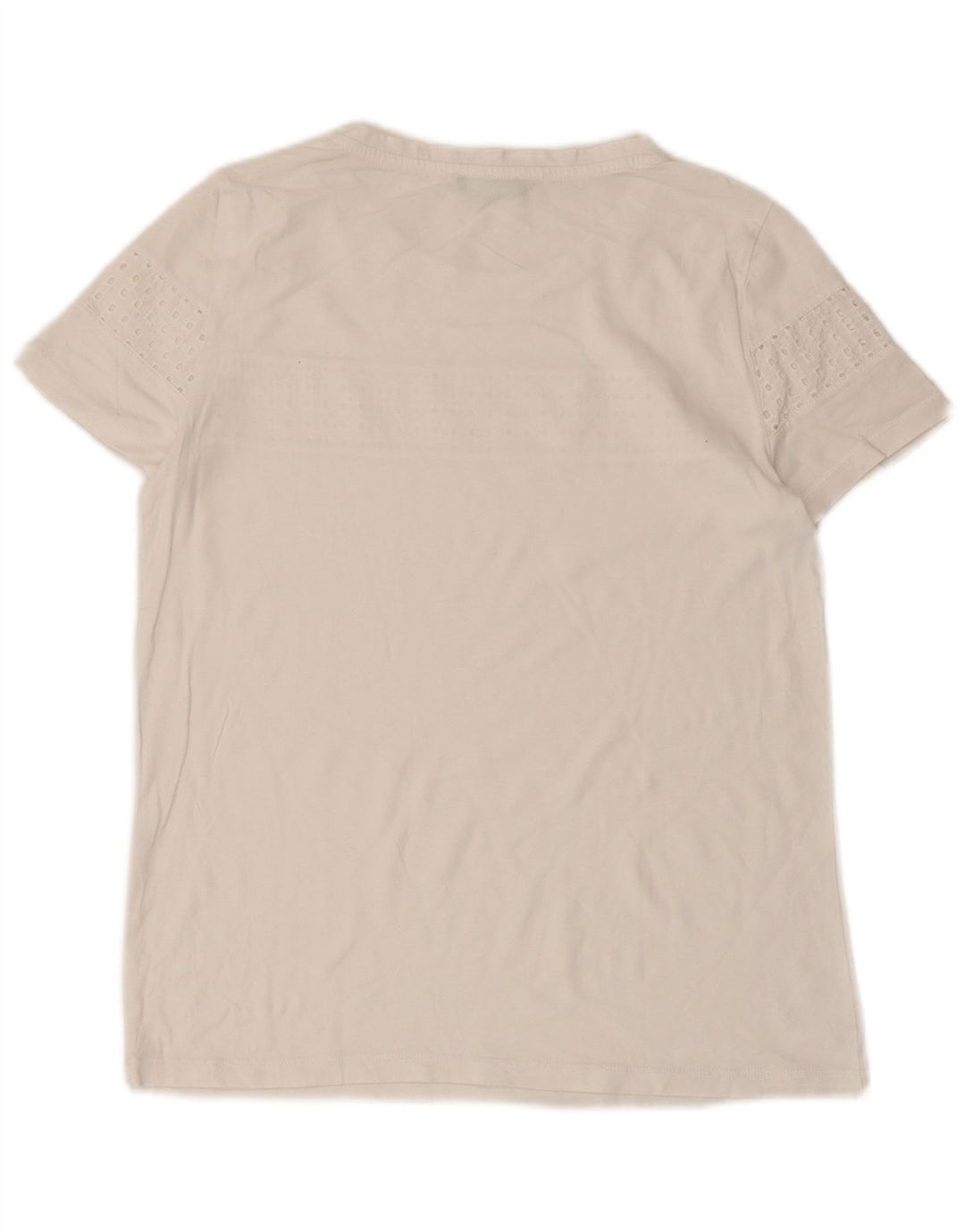 Женская футболка Benetton Top UK 10, маленькая, белая
