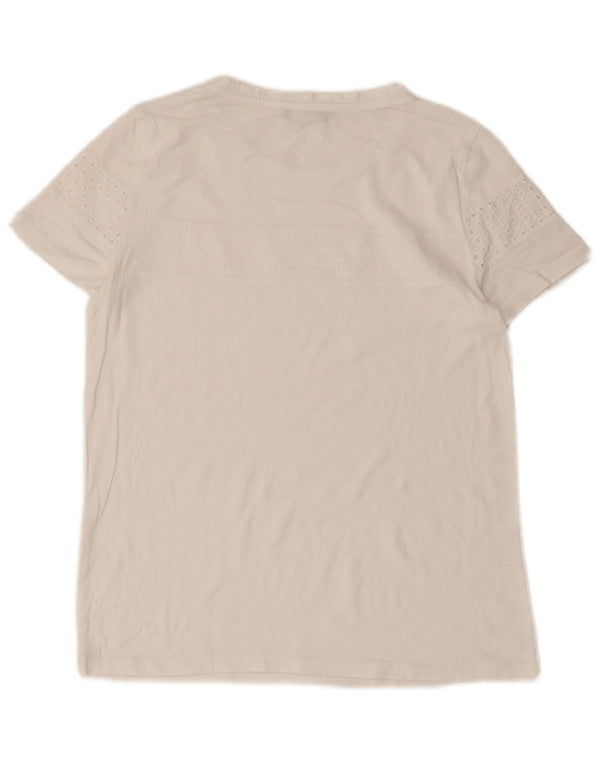 Женская футболка Benetton Top UK 10, маленькая, белая