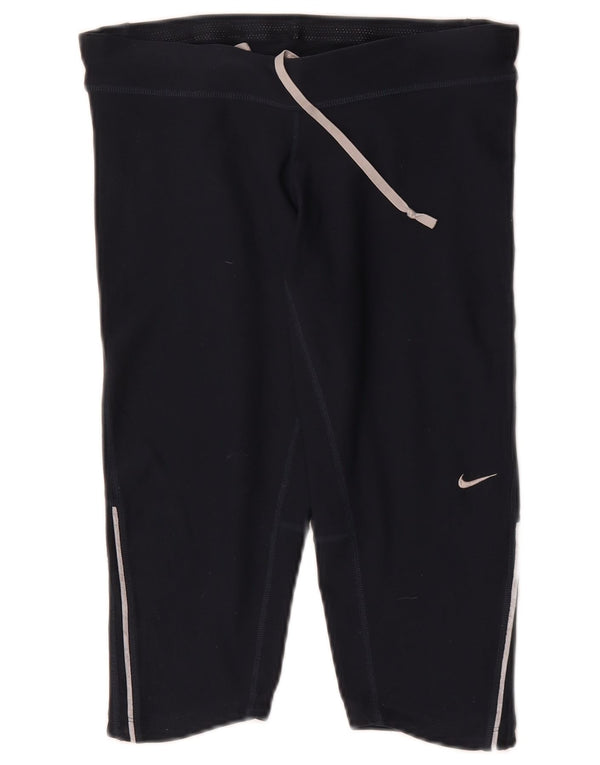 Женские леггинсы-капри Nike UK 10, маленькие, темно-синие, полиэстер, спортивные