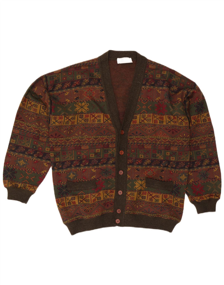 Мужской кардиган Bluster, свитер большого цвета хаки, шерсть Fair Isle
