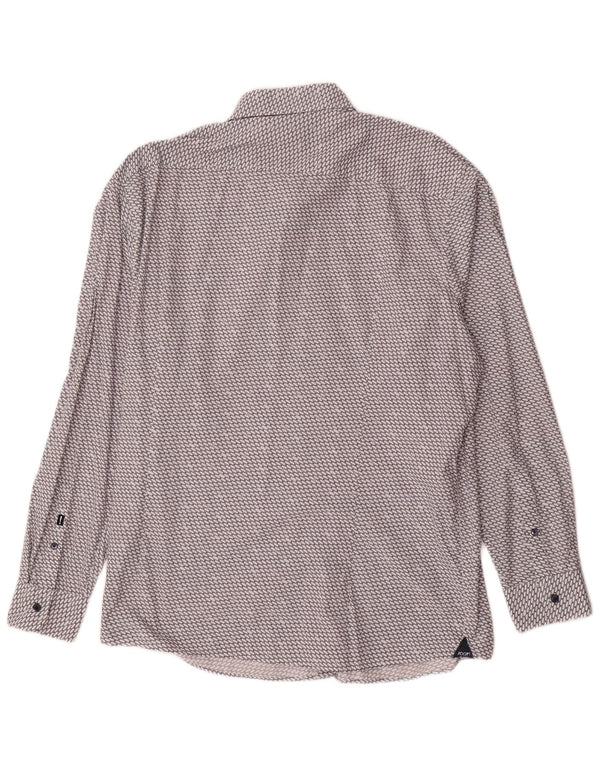 JOOP Mens Shirt 2XL Grey Geometric Cotton