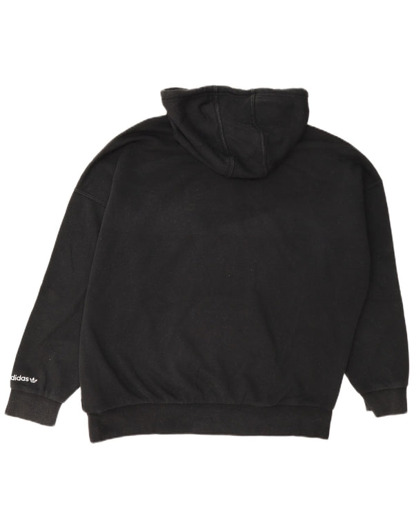 Женский джемпер с капюшоном Adidas Oversized с рисунком UK 4 XS, черный хлопок