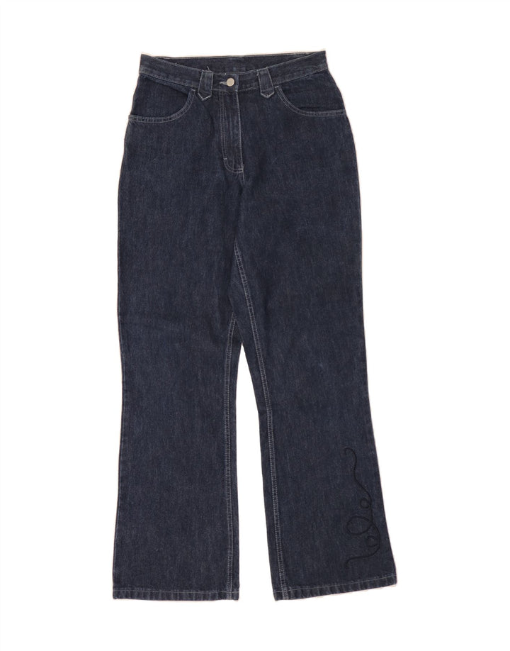 VINTAGE Womens Bootcut Jeans EU 40 Medium W30 L30 Navy Blue Cotton Vintage Vintage and Second-Hand Vintage from Messina Hembry 