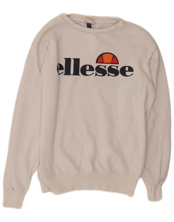 Женский свитер оверсайз с рисунком ELLESSE UK 8, маленький белый