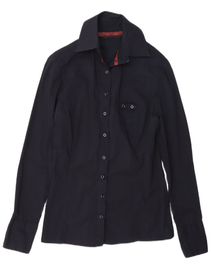 Рубашка женская Silvian Heach UK 12 Medium Navy Blue