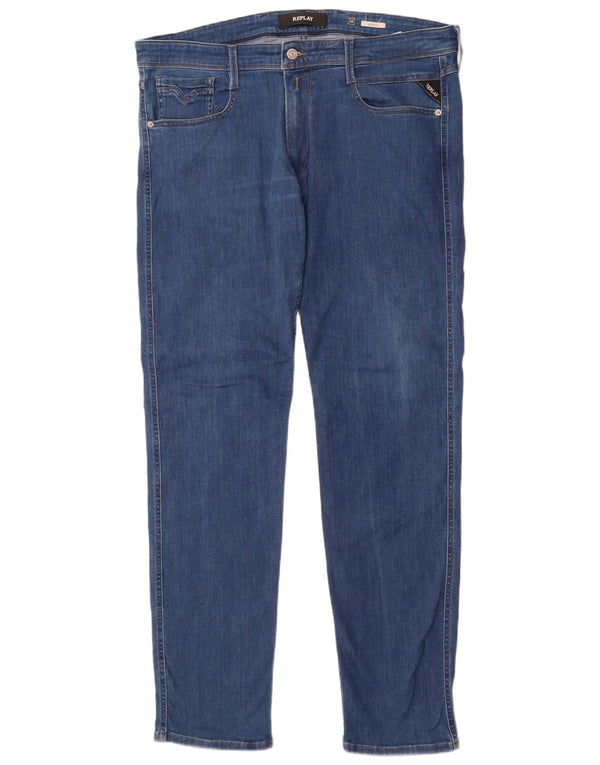 Мужские джинсы Replay Anbass Slim W38 L34, синие, хлопок