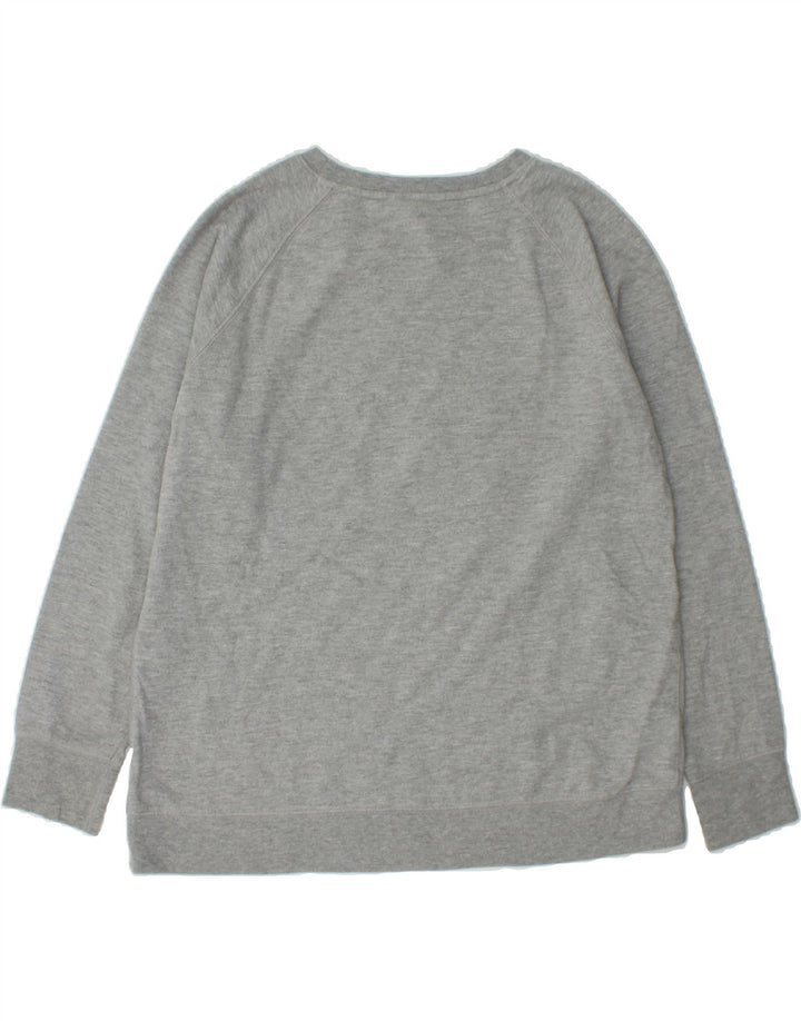 EDDIE BAUER Womens Graphic Sweatshirt Jumper UK 16 Large Grey Cotton Vintage Eddie Bauer and Second-Hand Eddie Bauer from Messina Hembry 