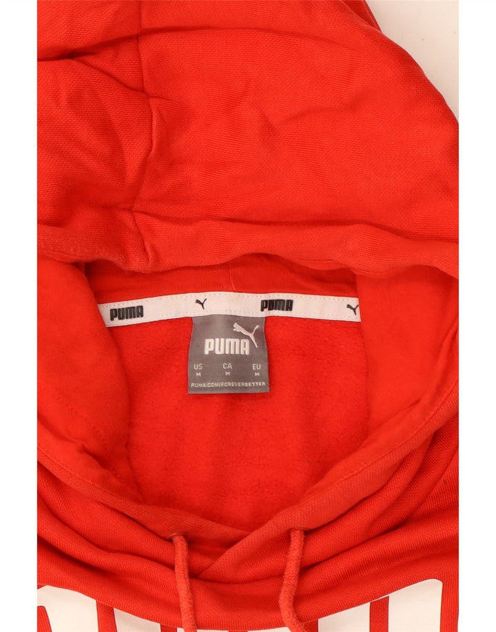 Мужской джемпер с капюшоном PUMA, красный, хлопковый, среднего размера