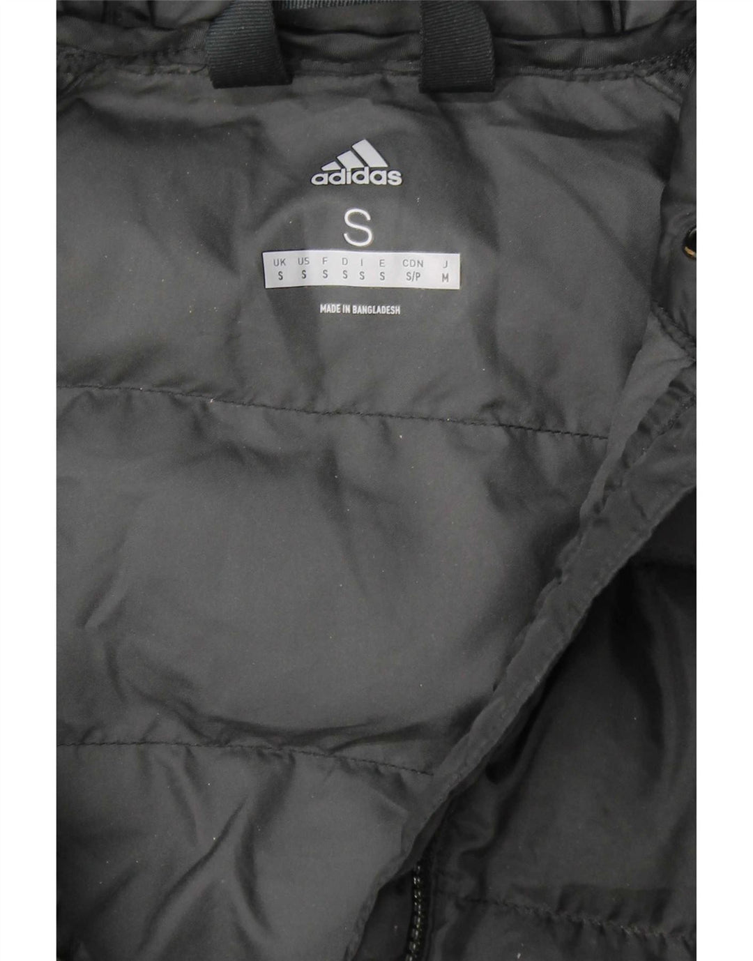 Мужская утепленная куртка Adidas UK 36, маленькая, черный, полиэстер