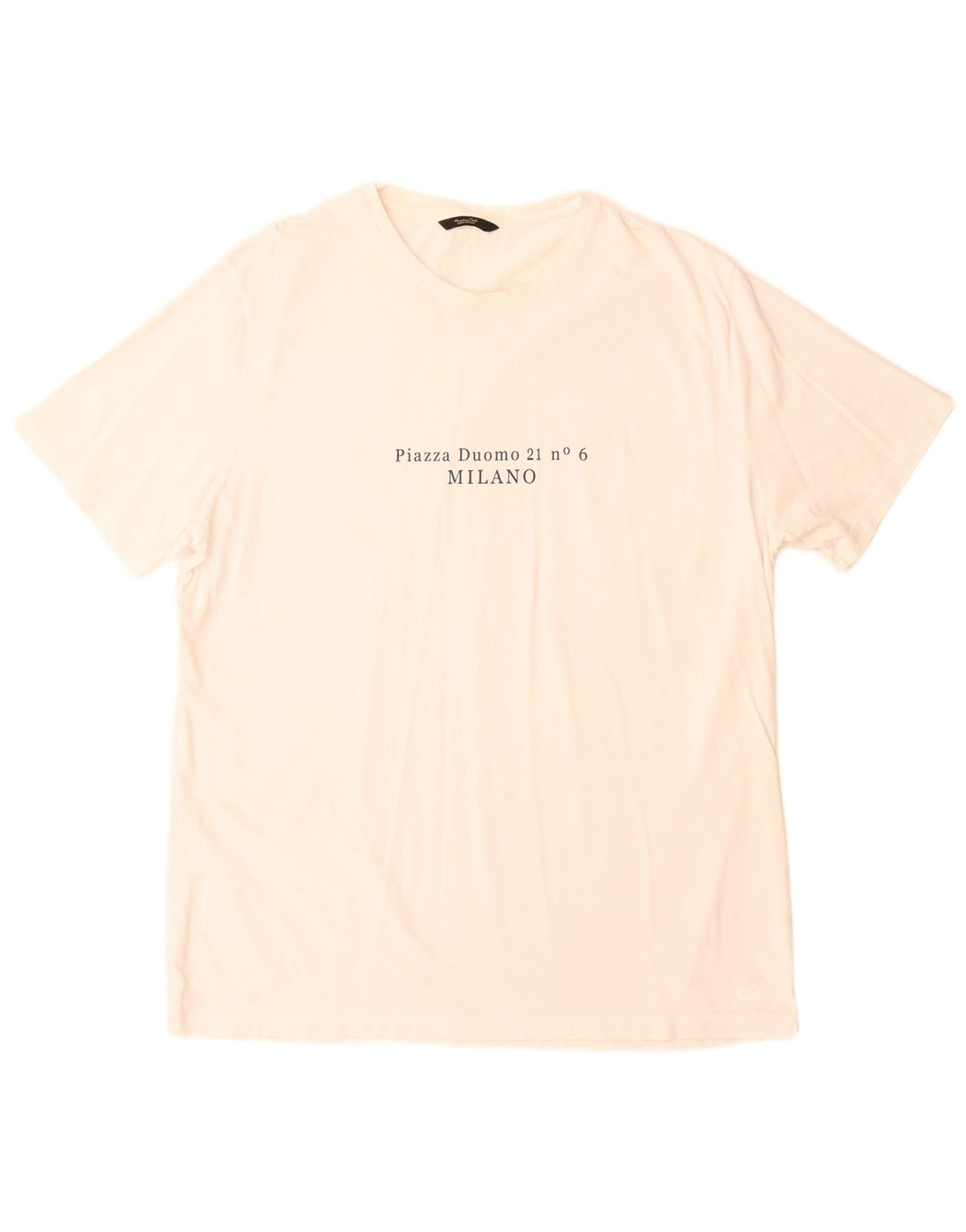 Massimo Dutti Мужская футболка с рисунком, большой белый