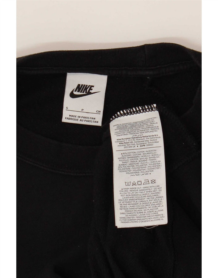Женский свитер оверсайз Nike UK 10, маленький черный хлопковый