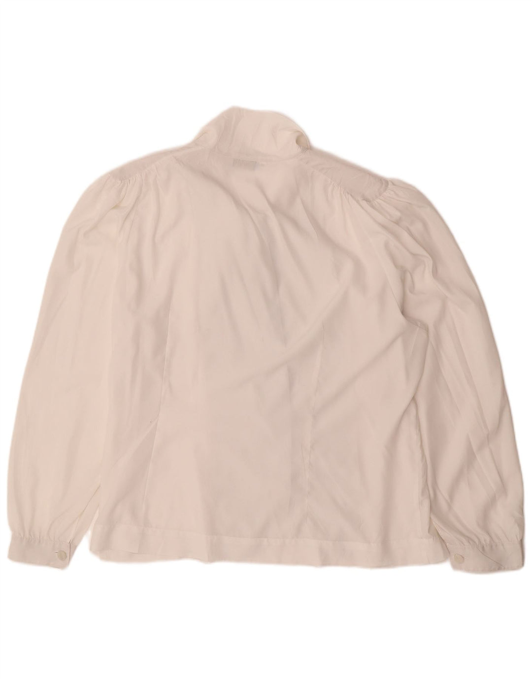 Винтажная женская блузка-рубашка с завязками спереди IT 51 XL Off White
