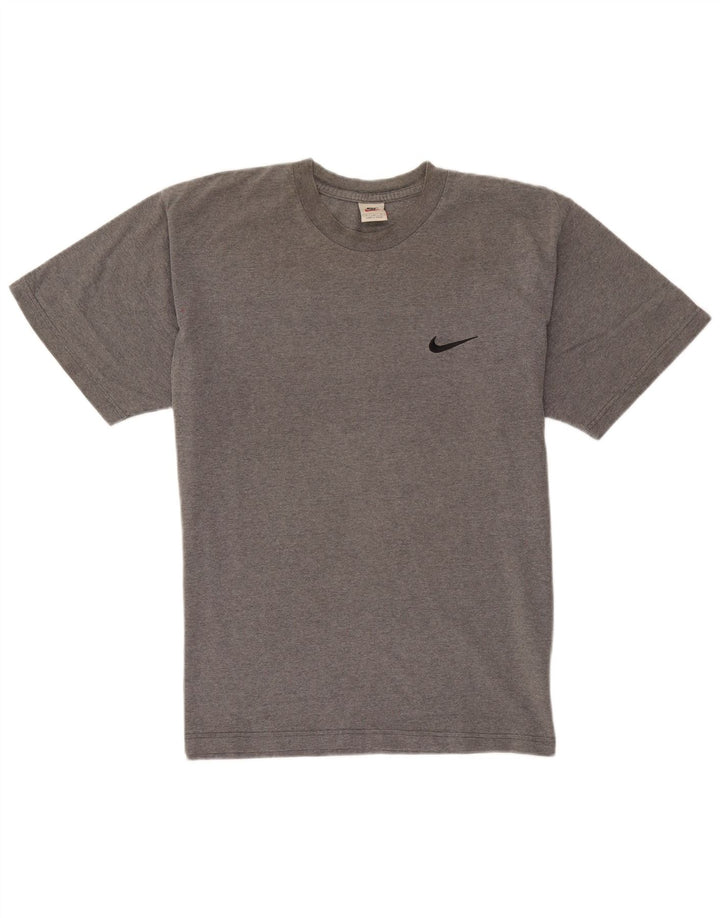 Мужская футболка Nike из хлопка среднего серого цвета с крапинками