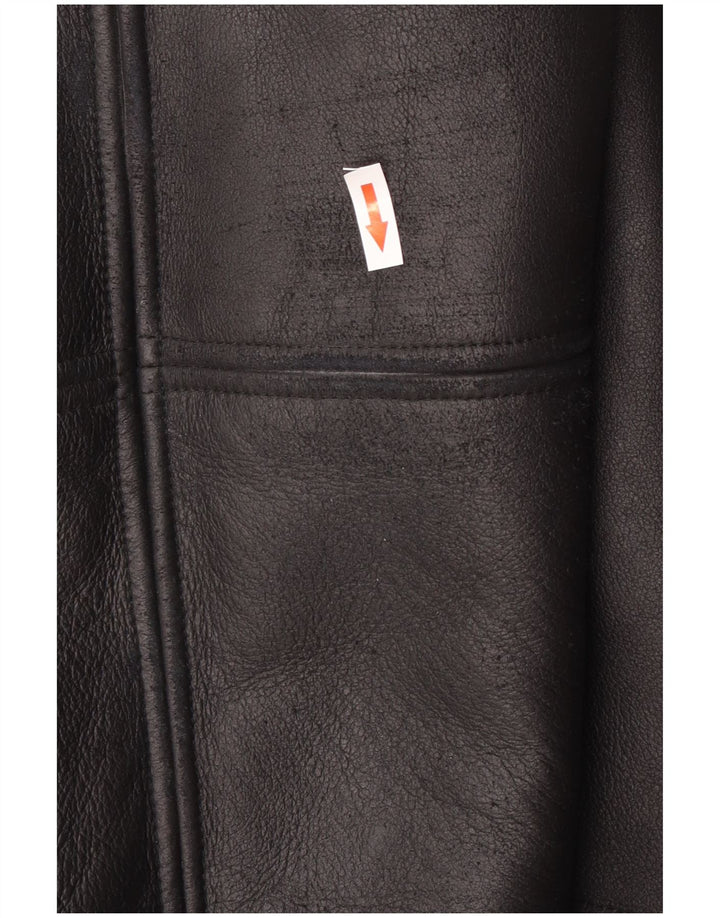 Винтажная мужская дубленка IT 48 Medium Black