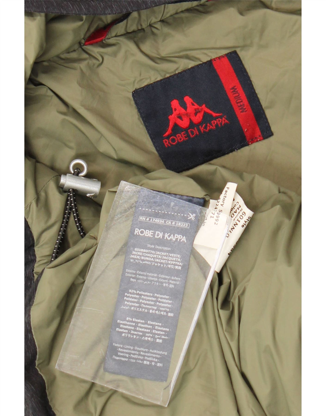 Мужская утепленная куртка-анорак Kappa UK 38, средний серый полиэстер