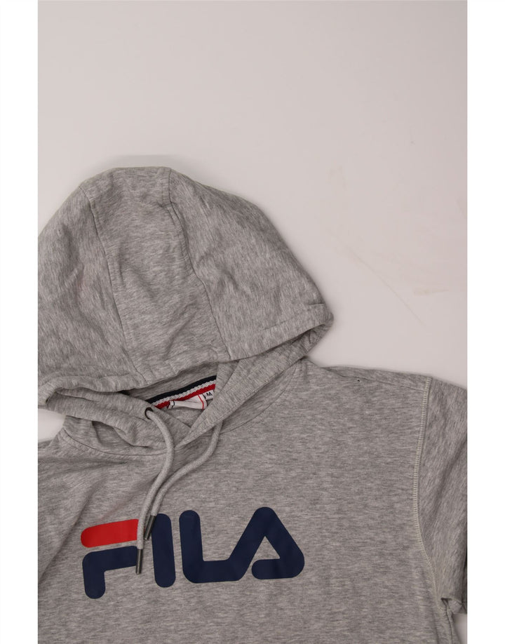 FILA Mens Graphic Hoodie Jumper Medium Grey Cotton Vintage Fila and Second-Hand Fila from Messina Hembry 