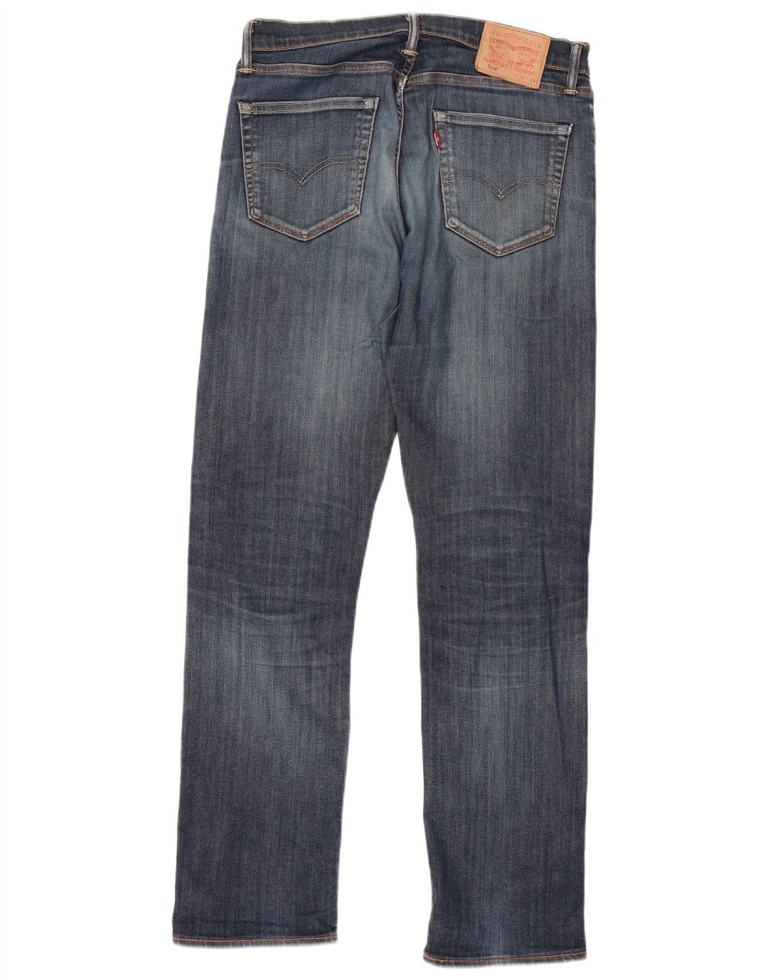 Мужские прямые джинсы Levi's 504 W32 L34 темно-синие, хлопок