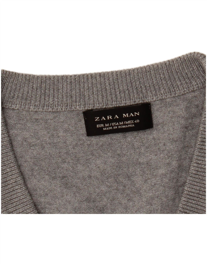 Мужской кардиган Zara, средний серый в крапинку