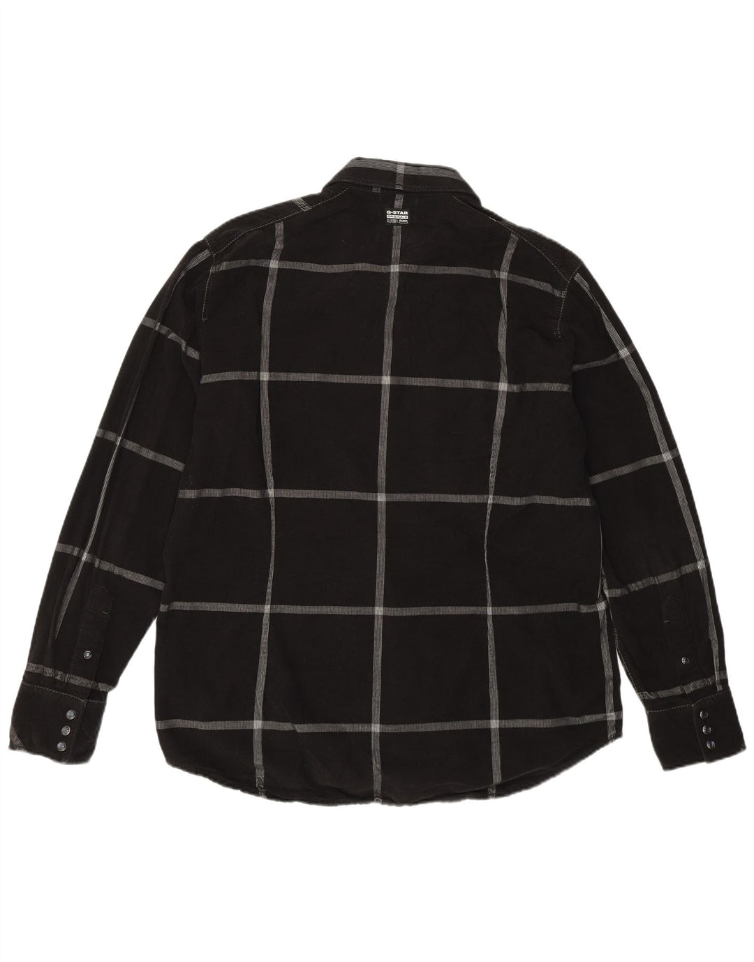 Мужская вельветовая рубашка G-Star XL, хлопок в черную клетку