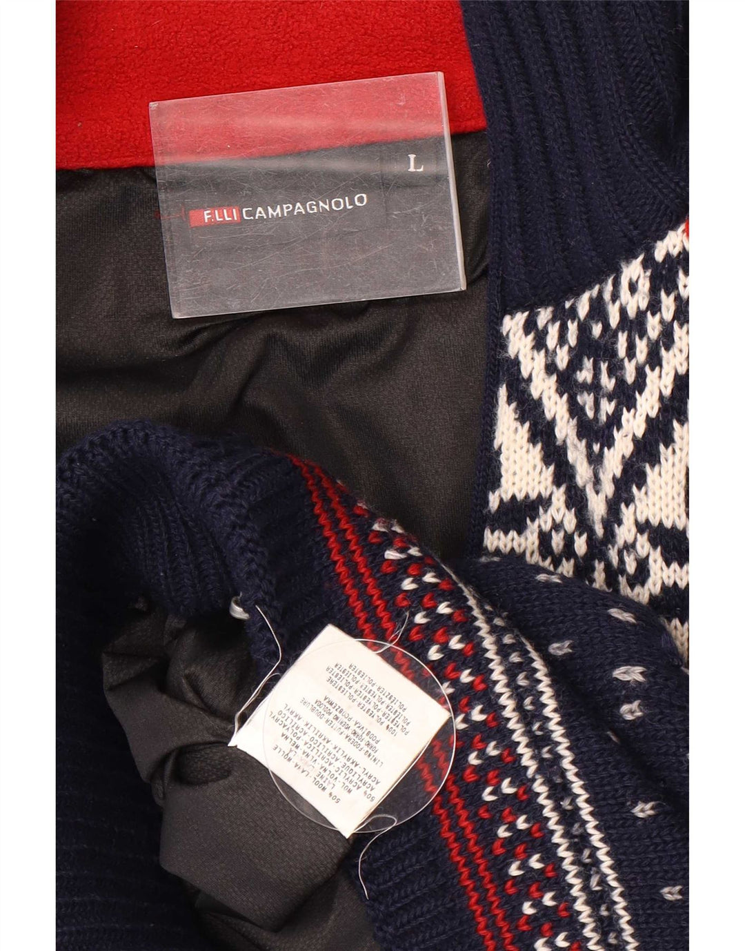 Мужской кардиган Campagnolo, большой темно-синий шерстяной свитер Fair Isle