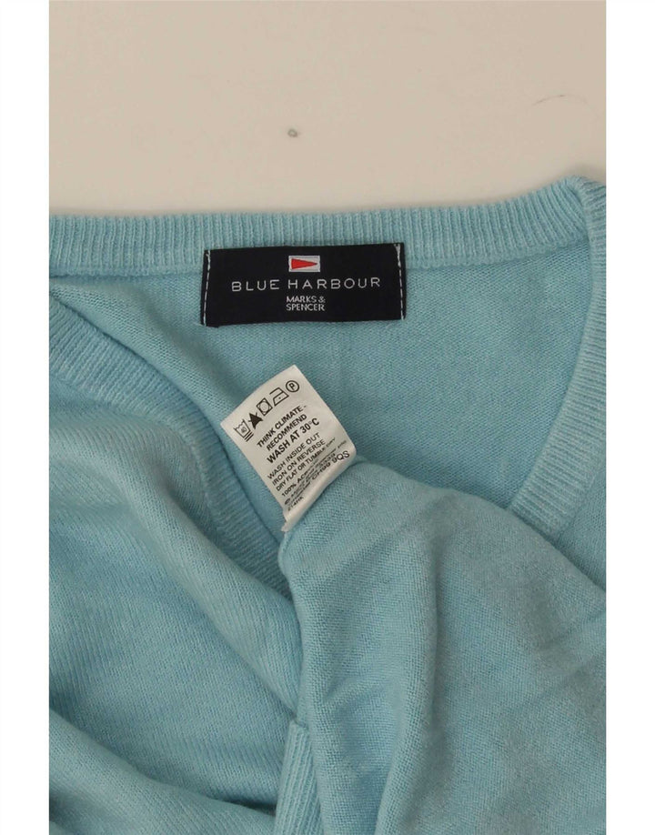 Мужской джемпер с v-образным вырезом Marks & Spencer Blue Harbour, большой акрил