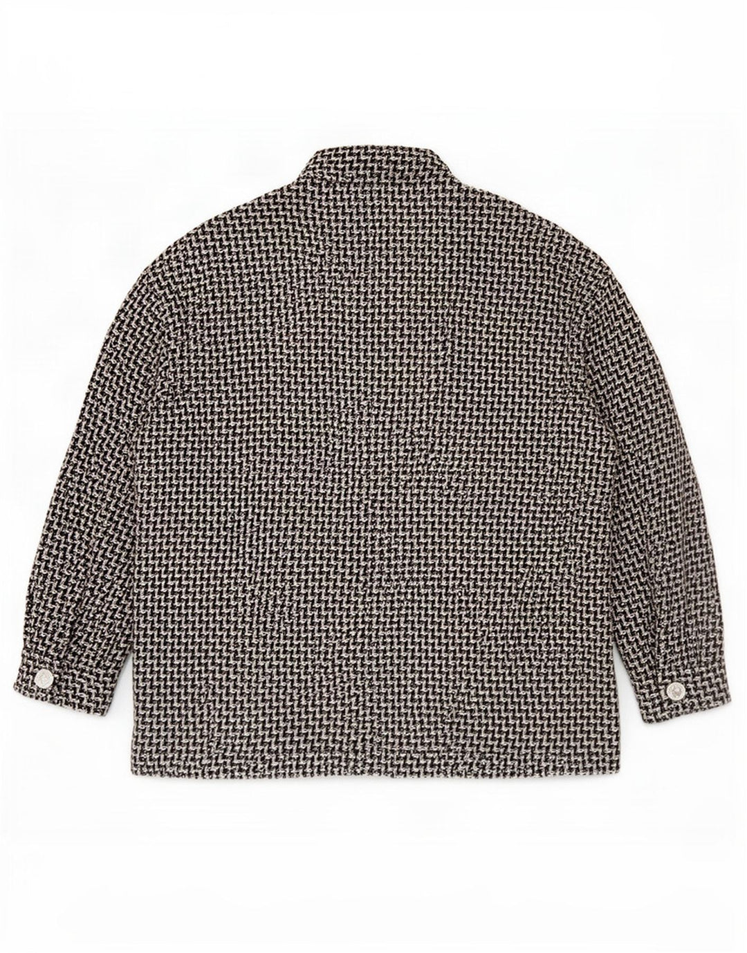 Женский бомбер оверсайз Zara UK 14, средний черный хлопок с узором «гусиные лапки»