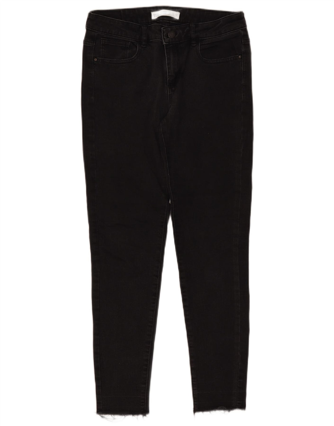 Женские джинсы скинни ZARA EU 38, маленькие W28 L26, черный хлопок