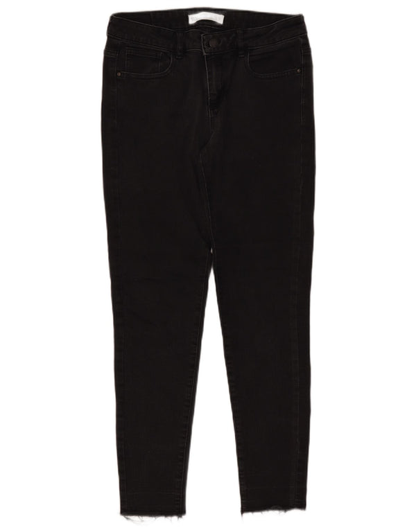 Женские джинсы скинни ZARA EU 38, маленькие W28 L26, черный хлопок