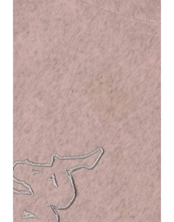 KAPPA Женский джемпер с капюшоном оверсайз с графическим рисунком UK 10, маленький розовый с цветными блоками