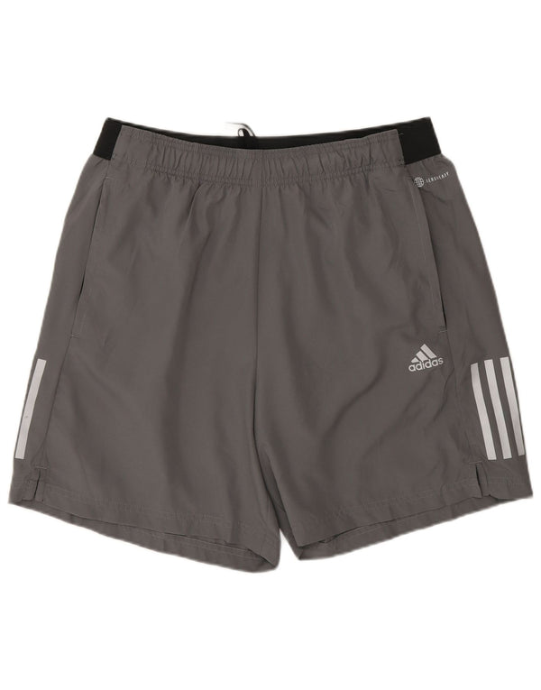 Мужские спортивные шорты Adidas Aeroready, большие серые, полиэстер с цветными блоками