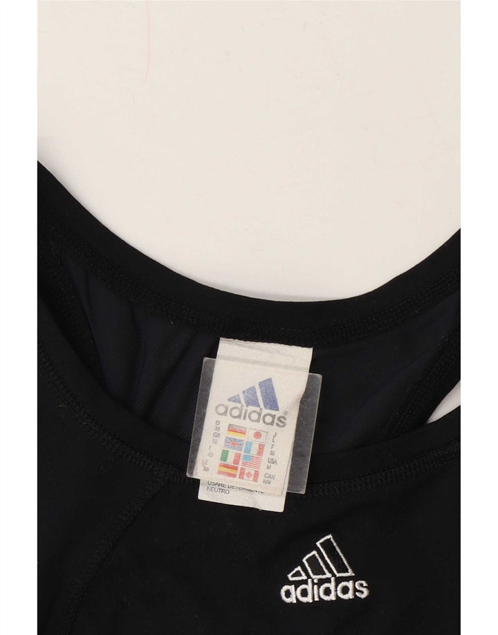 Женский укороченный жилет Adidas UK 10, маленький черный из полиамида