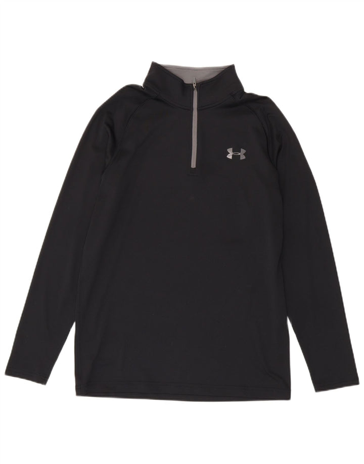 Мужской пуловер с воротником на молнии Under Armour, маленький черный спортивный костюм