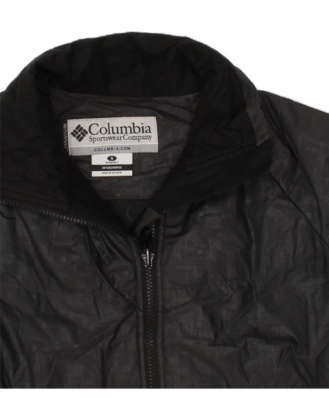 COLUMBIA Womens Windbreaker Jacket UK 10 Small Grey Polyester Vintage Columbia and Second-Hand Columbia from Messina Hembry 