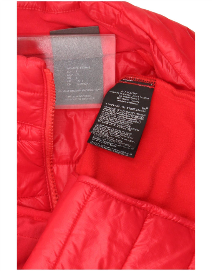 Женская спортивная куртка Jack Wolfskin UK 16, большой красный полиамид