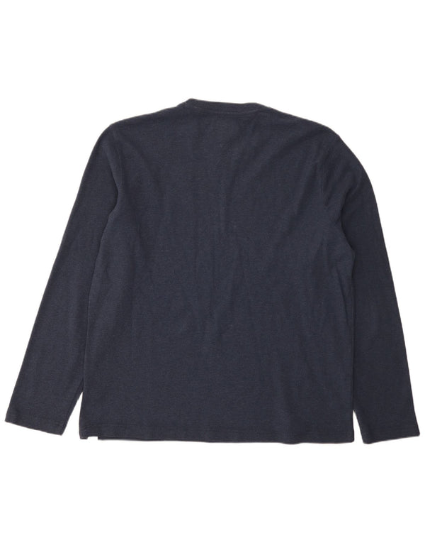 Мужской топ Tommy Hilfiger с длинным рукавом XL, темно-синий, хлопок