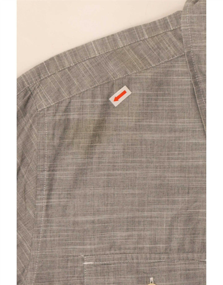 Мужская рубашка Quiksilver XL, хлопковая серая полоска
