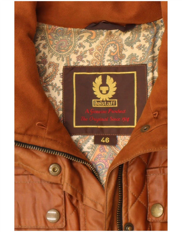 Belstaff Женская стеганая куртка из вощеного хлопка IT 46 Большой Бежевый Хлопок