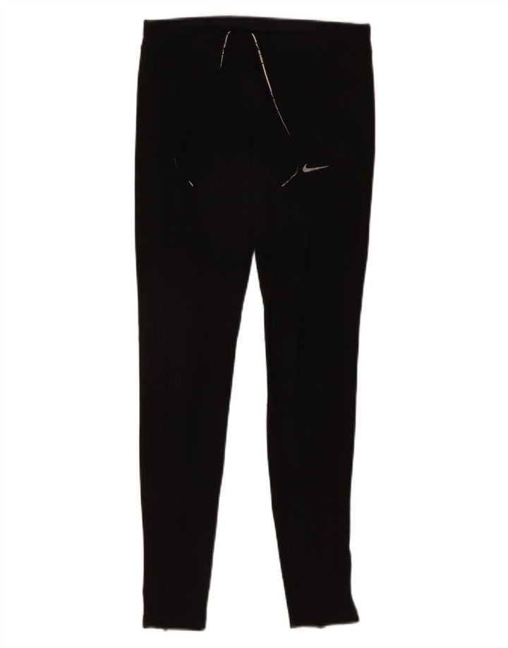 Женские леггинсы Nike Dri Fit UK 10, маленькие черные полиэстер