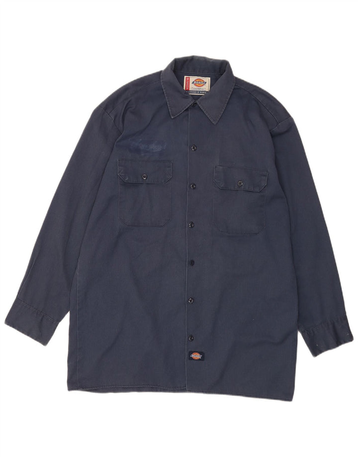 Рубашка для мужчин Dickies, размер M, темно-синяя, полиэстер