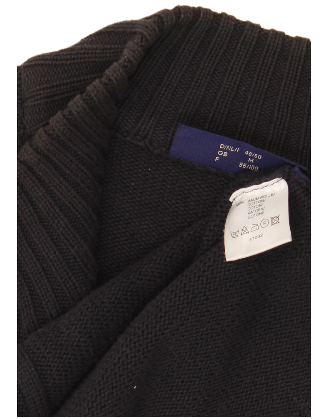 COTTON REPUBLIC Мужской кардиган-свитер среднего размера, темно-синий, хлопок