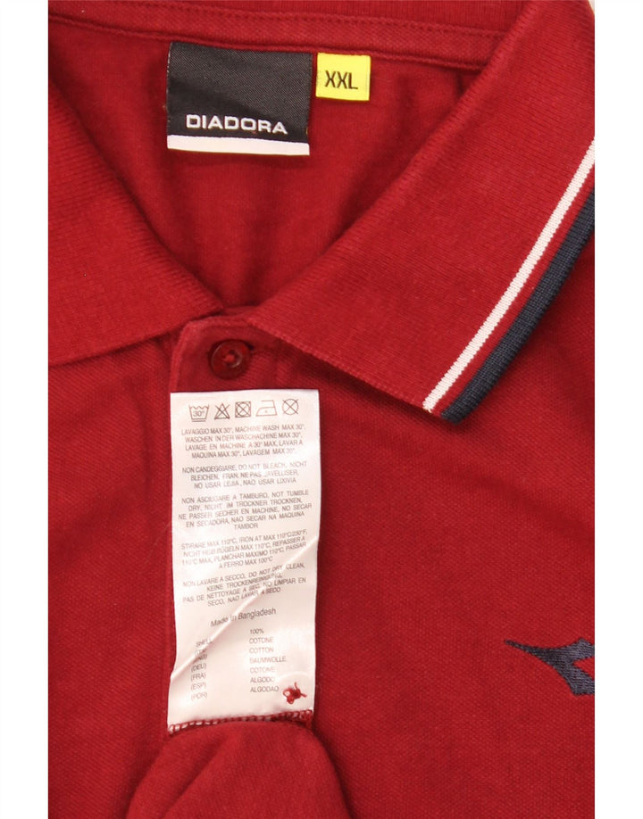 Мужская рубашка поло DIADORA 2XL бордовый хлопок
