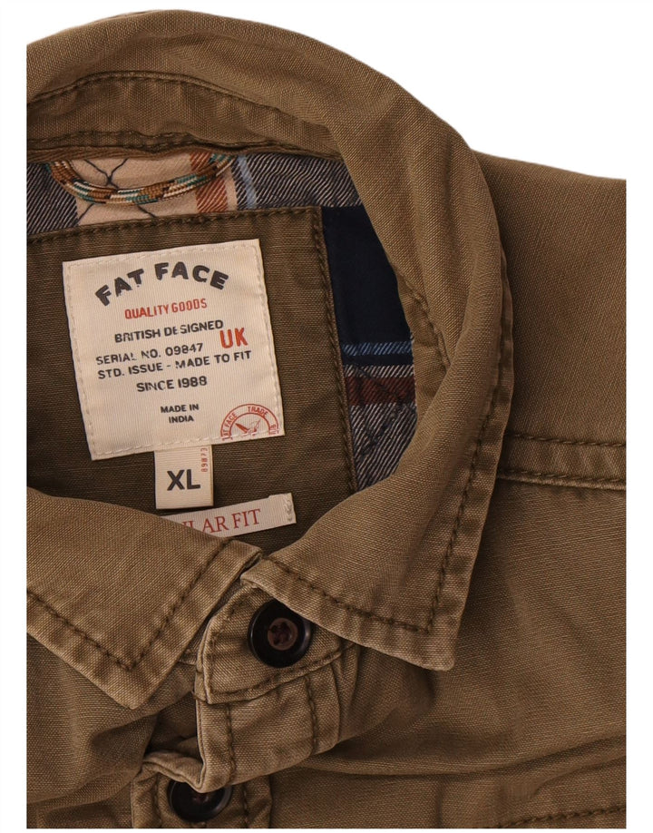 Мужская универсальная куртка Fat Face стандартного кроя, Великобритания, 42 XL, коричневый хлопок