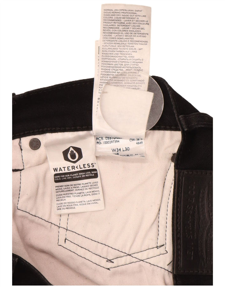 Мужские джинсы скинни LEVI'S 510 W34 L30, черный хлопок